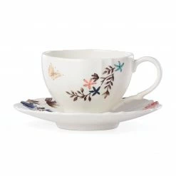 Promo 🥰 Lenox Sprig & Vine Teacup & Saucer 🎉 -lenox Sales Store 890727 wHR