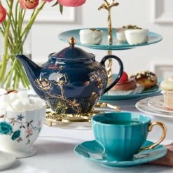 Promo 🥰 Lenox Sprig & Vine Teacup & Saucer 🎉 -lenox Sales Store 890728 w11