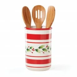 Deals 👏 Lenox Holiday Handpaint Stripe Utensil Crock Set 😉 -lenox Sales Store 890775 wHR