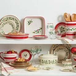 Promo 🌟 Lenox Holiday Handpaint Stripe Oval Dish 🛒 -lenox Sales Store 890835 w11