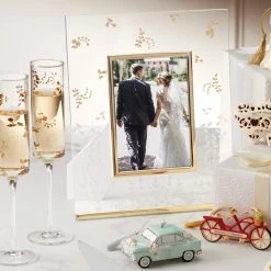 New 🛒 Lenox Opal Innocence Flourish 2-Piece Toasting Flute Set ⭐ -lenox Sales Store 890865 w11