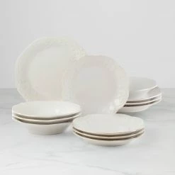 Brand new 🔥 Lenox French Perle 12-Piece Plate & Bowl Dinnerware Set ❤️