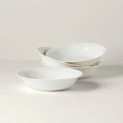 Outlet ✨ Lenox Profile White Porcelain 4-Piece Pasta Bowl Set 🎁