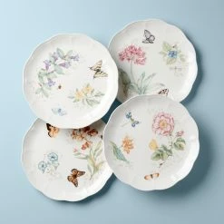 Best Sale ⌛ Lenox Butterfly Meadow 4-Piece Dinner Plate Set ⭐