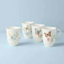 Best deal 🌟 Lenox Butterfly Meadow 4-Piece Mug Set 🥰