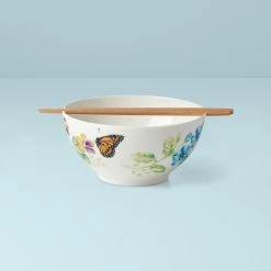 New 👍 Lenox Butterfly Meadow Bowl & Chopsticks ✔️ -lenox Sales Store 892519 w12 3649205c c1b5 471a ae81 950bc07fbd3d