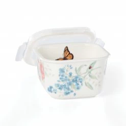 Flash Sale 🌟 Lenox Butterfly Meadow Square Food Storage Container 🌟 -lenox Sales Store 892526 LNP S20 3