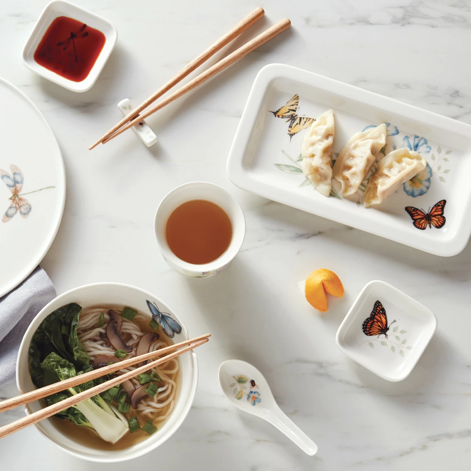 Promo β€οΈ Lenox Butterfly Meadow Sushi Plate & Bowls π 6 Promo β€οΈ Lenox Butterfly Meadow Sushi Plate & Bowls π - Image 4
