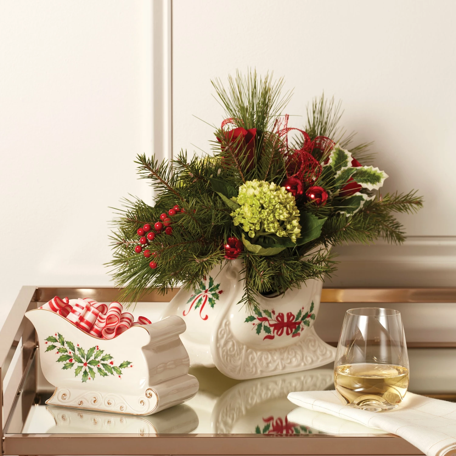 Cheap π€© Lenox Holiday Sleigh Centerpiece Bowl π€© 4 Cheap π€© Lenox Holiday Sleigh Centerpiece Bowl π€© - Image 2