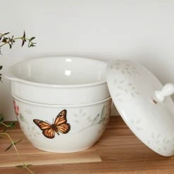 New ✨ Lenox Butterfly Meadow 3-Piece Stackable Bowl Set 👍 -lenox Sales Store 892759 w14