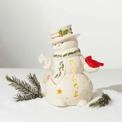 Discount 😉 Lenox Snowman Lit Figurine 💯 -lenox Sales Store 892960 LHOL 22 FEA 1
