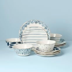 Buy ✔️ Lenox Blue Bay 12pc Dinnerware Set 👍