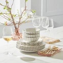 Deals 🎉 Lenox French Perle Scallop Ice12-Piece Dinnerware Set 🎉 -lenox Sales Store 893471 LNP F22 FEA 7 3138a174 e6bb 40bf 9e14 bff770860537