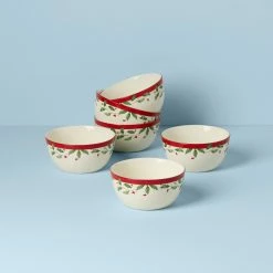 Deals 🌟 Lenox Holiday 6-Piece Dessert Bowl Set ✔️