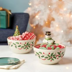 Promo 🛒 Lenox Holiday Snowman Bowl 🤩 -lenox Sales Store 893504 w12