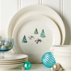 Buy 🌟 Lenox Profile Snow Day 4-Piece Accent Plate Set 🌟 -lenox Sales Store 893506 893508 LHOL 21 FEA 1