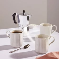 Flash Sale 🌟 Lenox French Perle Scallop Mugs, Set of 4 🔥 -lenox Sales Store 893549 LNP S21 FEA 1