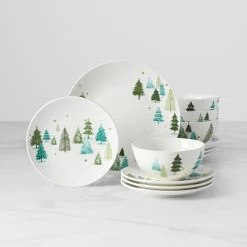 Coupon 💯 Lenox Balsam Lane 12-Piece Dinnerware Set 🎁