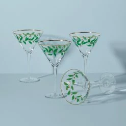 Promo ⭐ Lenox Holiday 4-Piece Martini Glass Set ✨