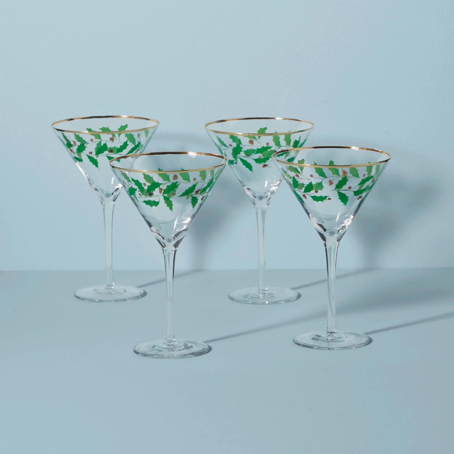 Promo ⭐ Lenox Holiday 4-Piece Martini Glass Set ✨ 4 Promo ⭐ Lenox Holiday 4-Piece Martini Glass Set ✨ - Image 2