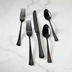 Wholesale 👍 Lenox Portola Black 20-Piece Flatware Set 😉
