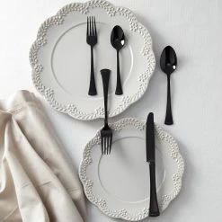 Wholesale 👍 Lenox Portola Black 20-Piece Flatware Set 😉 -lenox Sales Store 893677 w12
