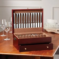 Discount 🎉 Lenox Mahogany Flatware Chest 🥰 -lenox Sales Store 893826 LNP S22 FEA