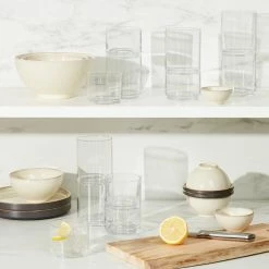 Deals 💯 Lenox Tuscany Classics Stackable 6pc Short Glasses 😍 -lenox Sales Store 893861 w14