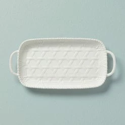 Outlet 👏 Lenox Wicker Creek Handled Tray 😍