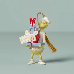 Discount ⭐ Lenox Personalized Grinch With All The Gifts Ornament 🥰