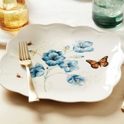 Deals 💯 Lenox Butterfly Meadow Square Dinner Plate ✔️ -lenox Sales Store 894106 w12