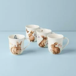 Hot Sale ✨ Lenox Butterfly Meadow Bunny 4pc Mugs ✨