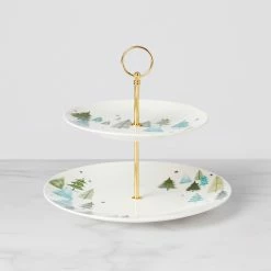 Discount 😀 Lenox Balsam Lane 2-Tiered Server 😀