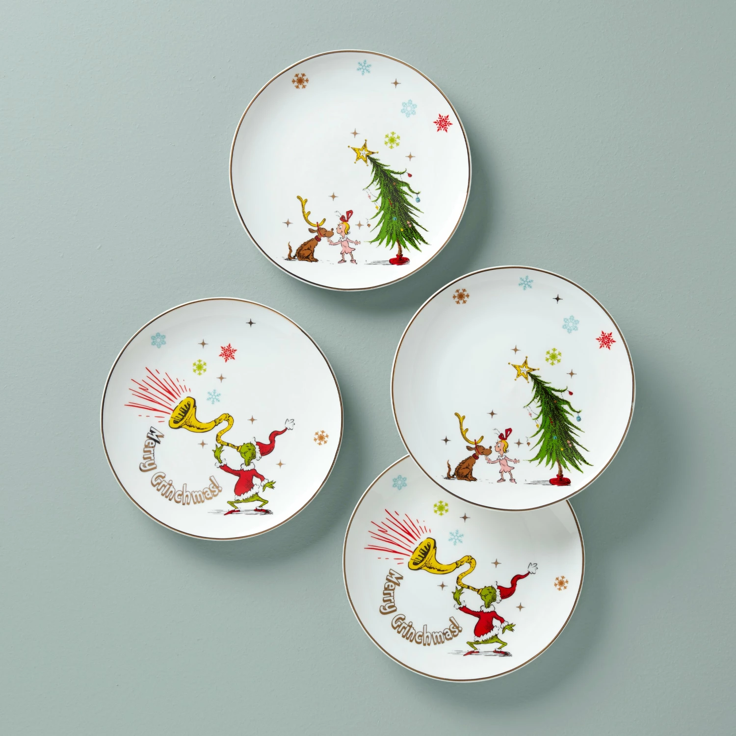 Best deal π Lenox Merry Grinchmas Assorted Accent Plates, Set of 4 β¨ 3 Best deal π Lenox Merry Grinchmas Assorted Accent Plates, Set of 4 β¨