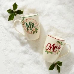 Best Pirce 🔔 Lenox Holiday Mr. & Mrs. Mug Set 😍 -lenox Sales Store 894181 LHOL 22 FEA 1
