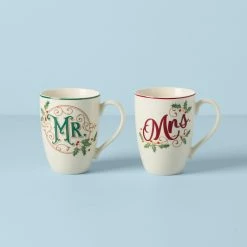 Best Pirce 🔔 Lenox Holiday Mr. & Mrs. Mug Set 😍