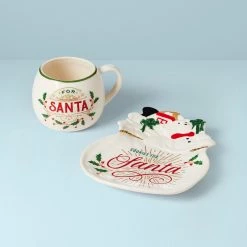 Best Sale 🥰 Lenox Holiday 2pc Cookies For Santa Set 🔥