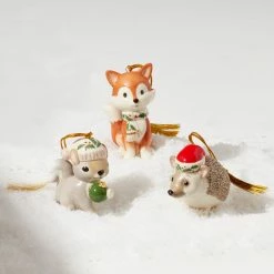 Promo π Lenox Woodland Friends Ornaments, Set of 3 π 8 Promo π Lenox Woodland Friends Ornaments, Set of 3 π -lenox Sales Store 894192 LHOL 22 FEA 1