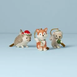 Promo 😍 Lenox Woodland Friends Ornaments, Set of 3 🛒