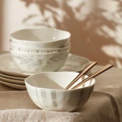 Promo 🥰 Lenox Oyster Bay 12-Piece Dinnerware Set 🌟 -lenox Sales Store 894223 w14