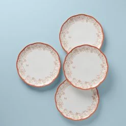 Outlet ✨ Lenox Butterfly Meadow Cottage 4-Piece Dinner Plates ❤️ -lenox Sales Store 894278 W10 246029e0 256d 4258 9c57 97e80f9c5c0e
