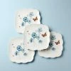 Promo 😉 Lenox Butterfly Meadow Square 4pc Dinner Plates 👏 -lenox Sales Store 894309 w10