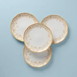 Outlet ✨ Lenox Butterfly Meadow Cottage 4-Piece Dinner Plates ❤️ -lenox Sales Store 894335 W10
