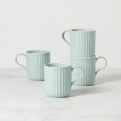 Flash Sale 🌟 Lenox French Perle Scallop Mugs, Set of 4 🔥 -lenox Sales Store 894513 w10 cfb4336a 1297 4da0 a4c9 87ff2714f7ac