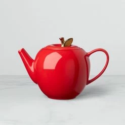 Best Sale 😉 Kate Spade Knock On Wood Apple Teapot 👍