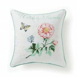 Promo 🛒 Lenox Butterfly Meadow Welcome Friends Pillow 18x18 🧨